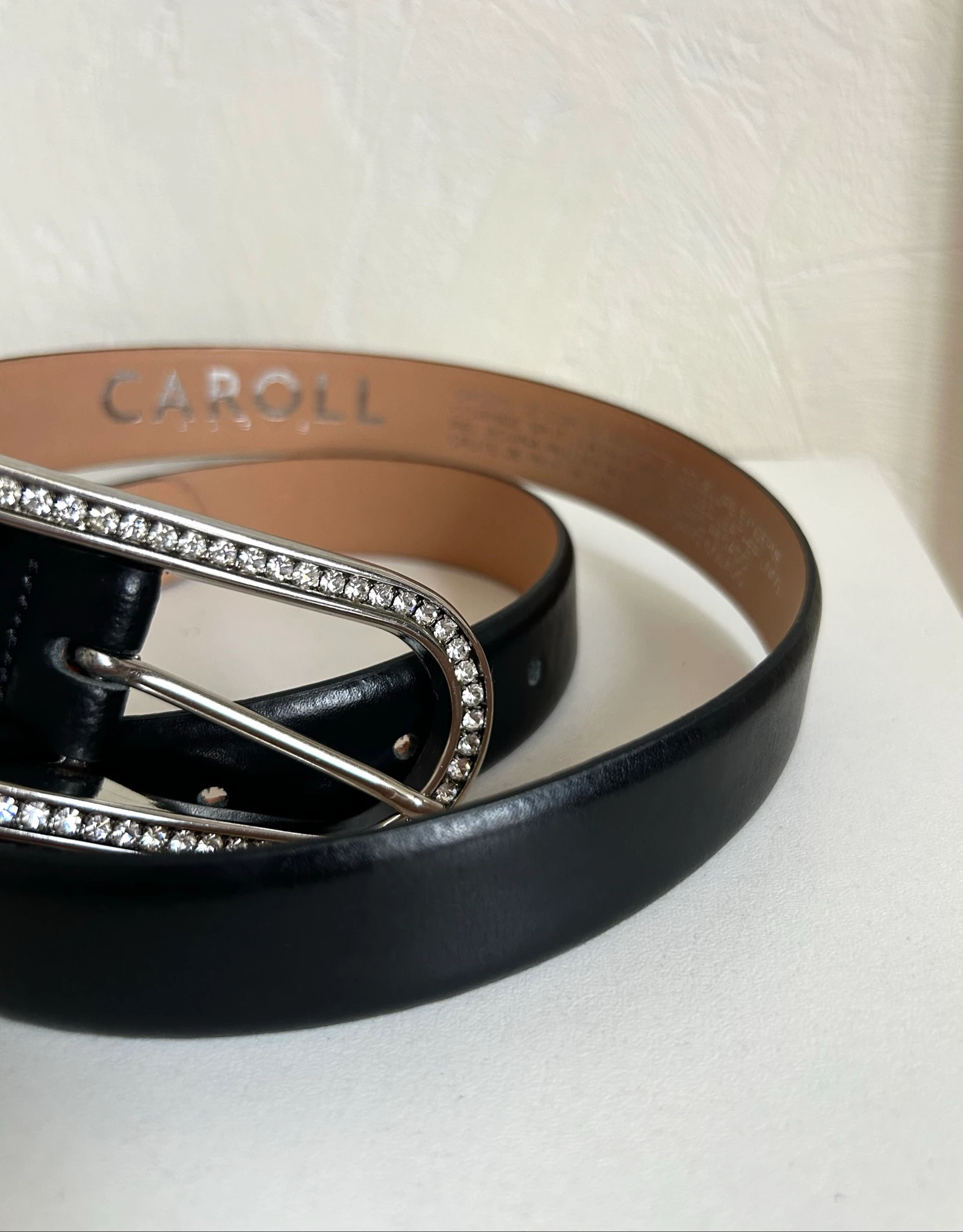 Ceinture Caroll femme noire boucle strass élégante chic vintage T85 – photo 16